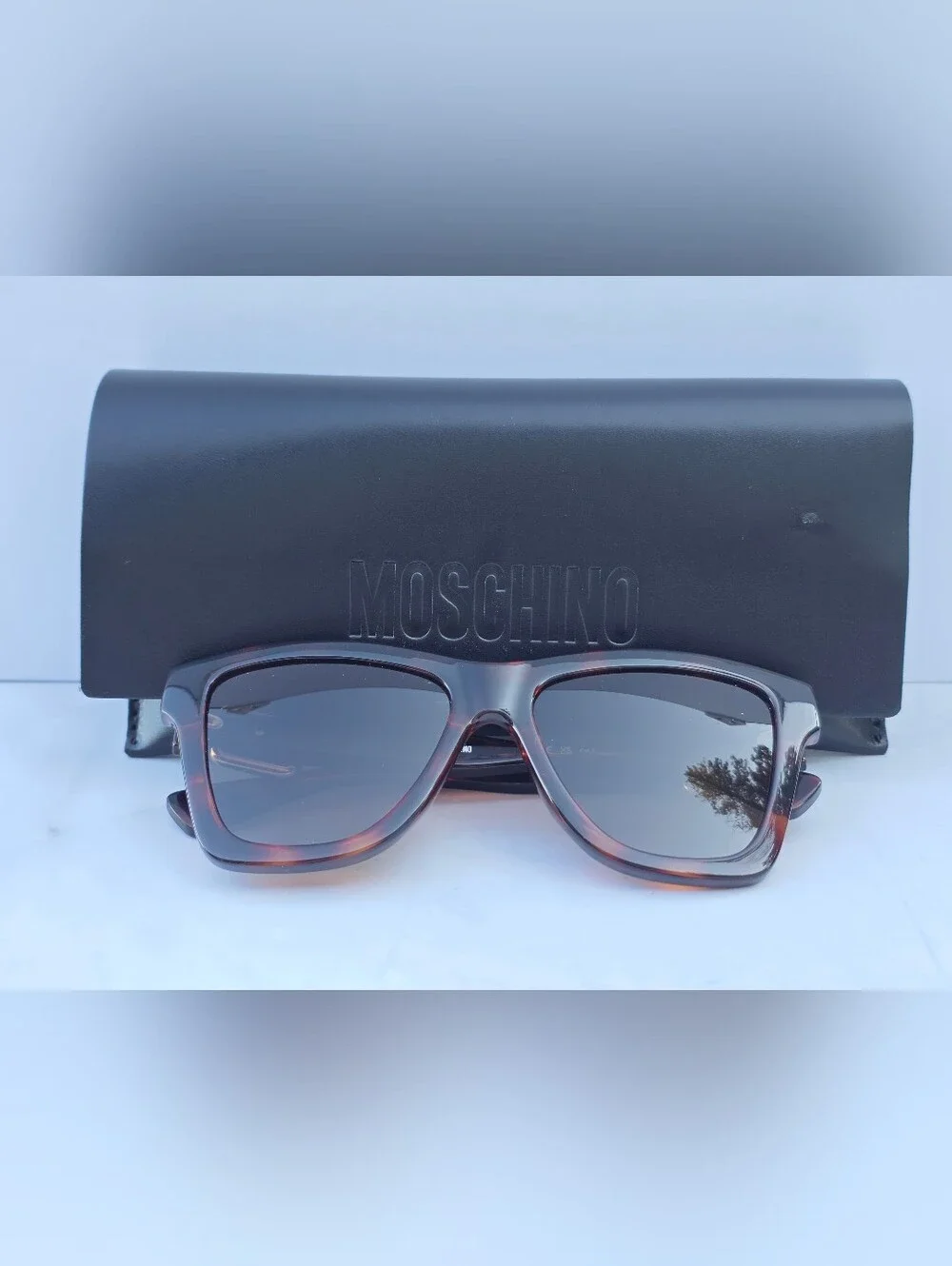 🕶️ NEW Moschino MOS131/S Tortoise Buckle Sunglasses w/ Case